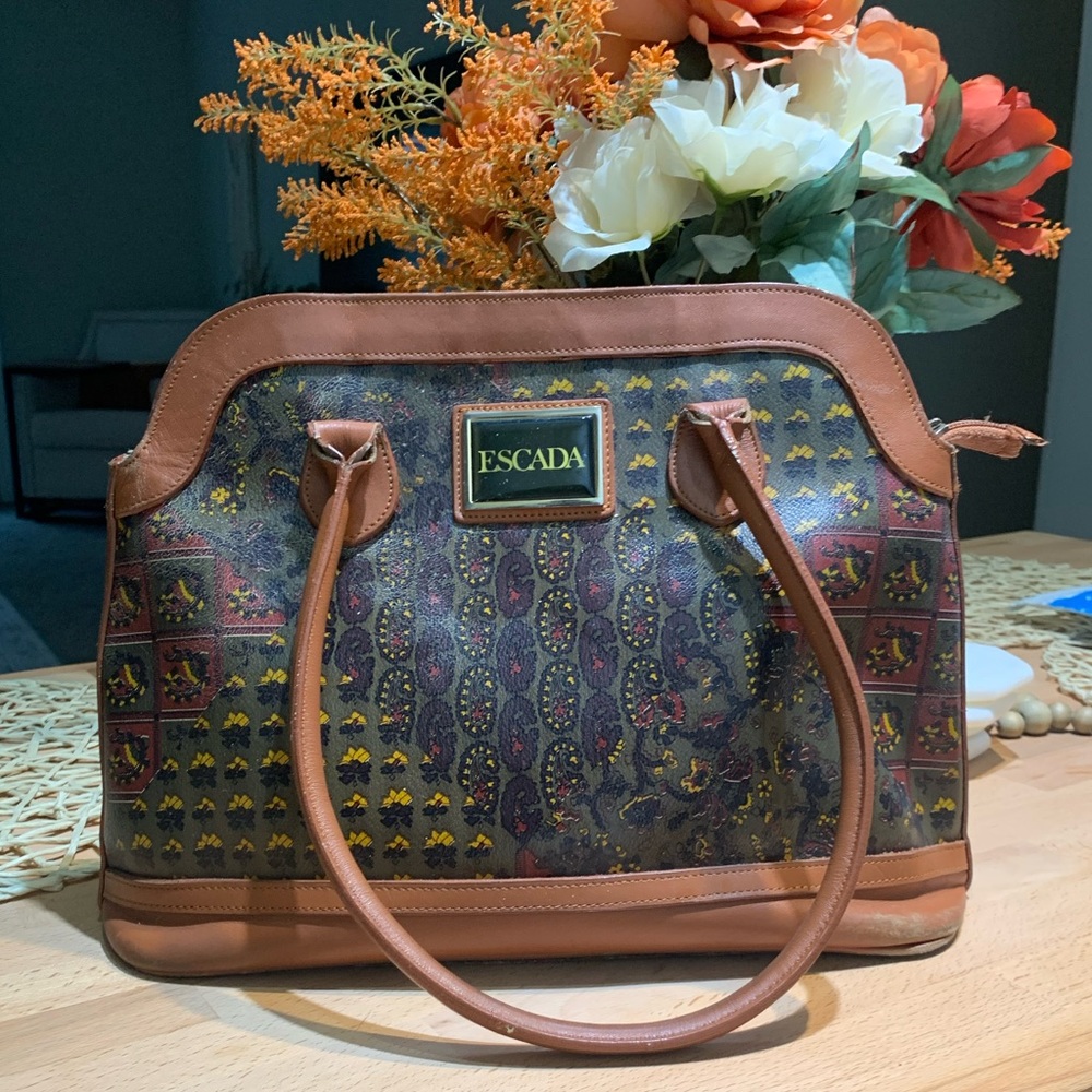 Vintage Escada Dome Leather Handbag owned by Betty Sanders!